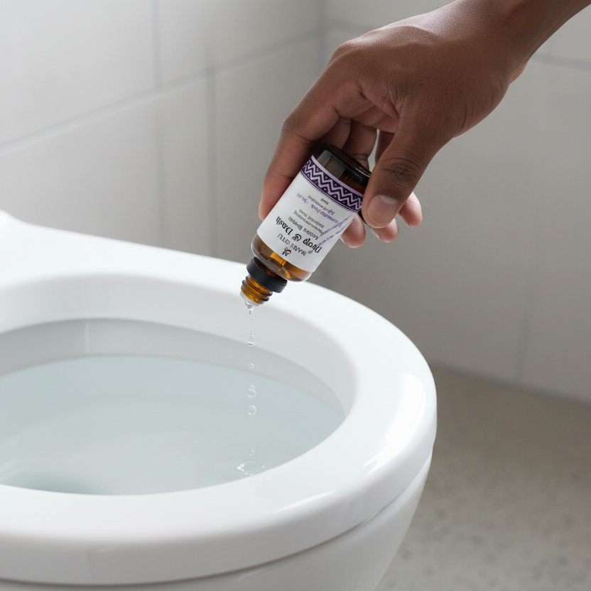 Lavender Hush Toilet Bowl Scene